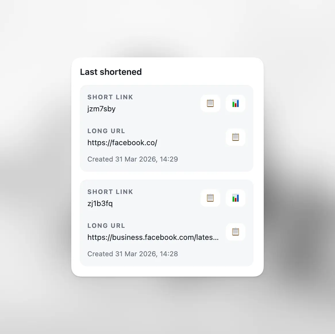 Chrome eklentisininson kısaltılan URL'ler özelliğinin ekran görüntüsü