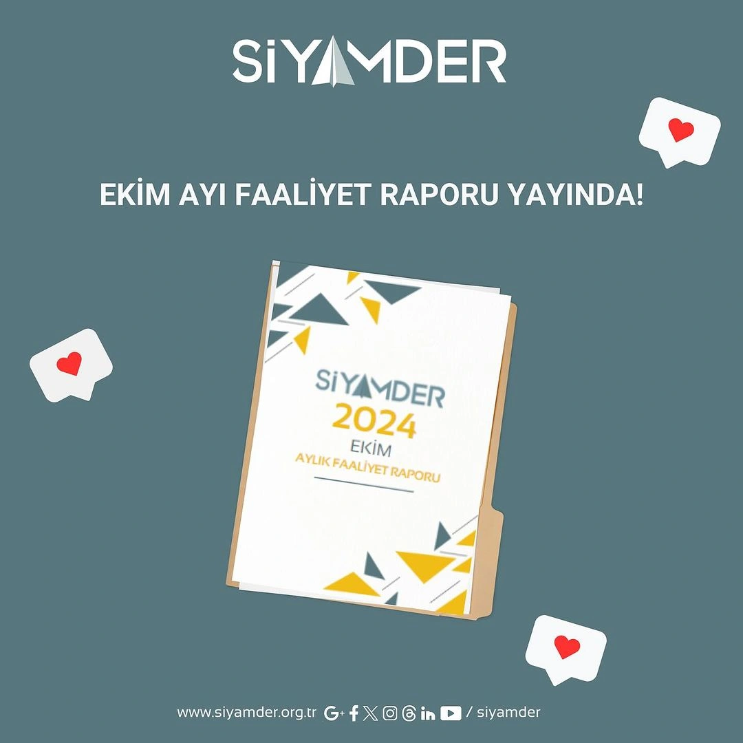 Ekim Ayı Faaliyet Raporu Yayında!
