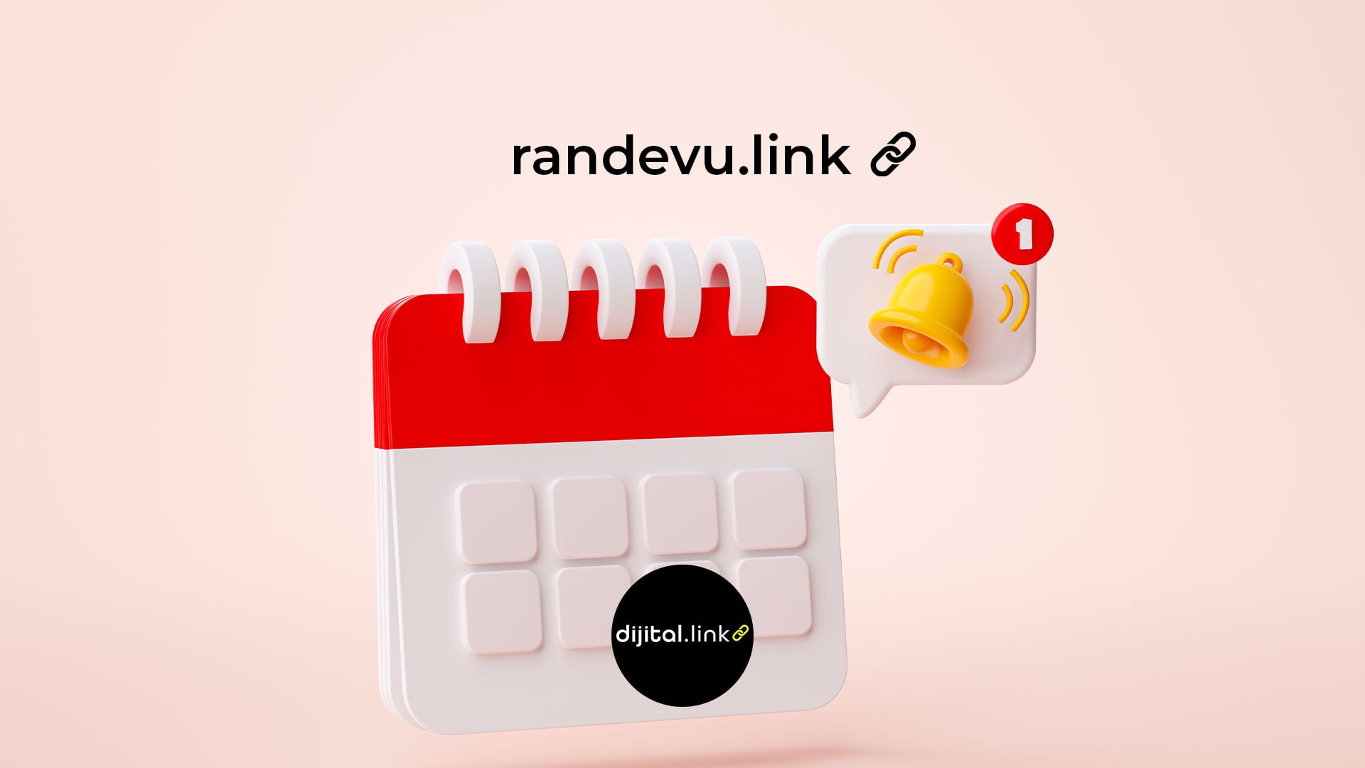 Dijital Link randevu widget ekranı – kullanıcı tarih ve saat seçerek online randevu oluşturuyor