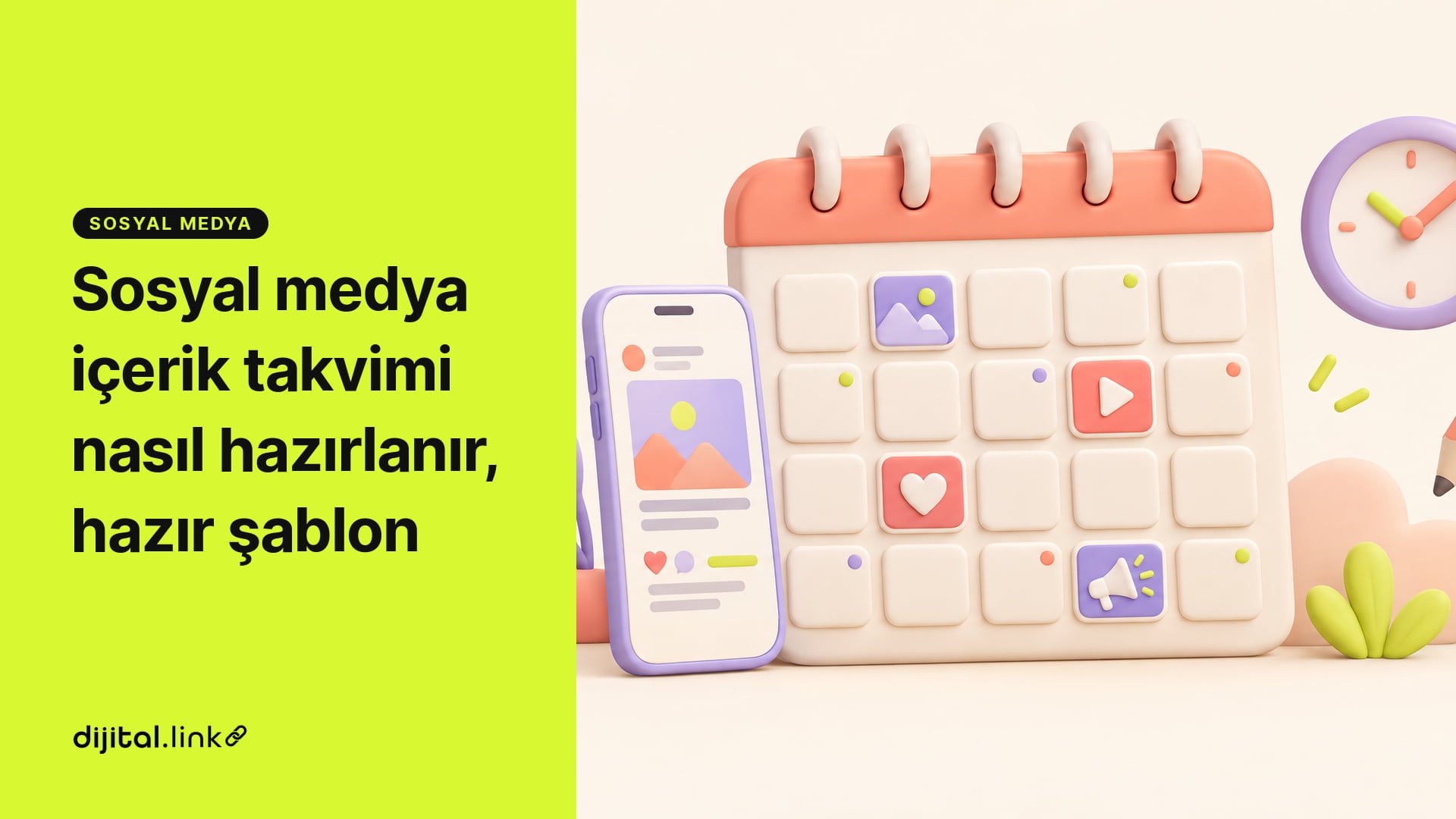 Masada açık duran bir ajanda takviminde renkli yapışkan notlar ve yanında telefon ile kahve fincanı