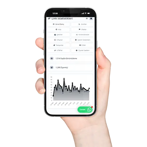 Tüm linkler için gelişmiş istetistikler